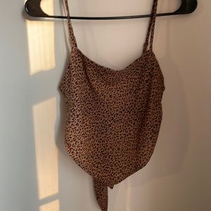 LA Hearts Cheetah Bandana Top